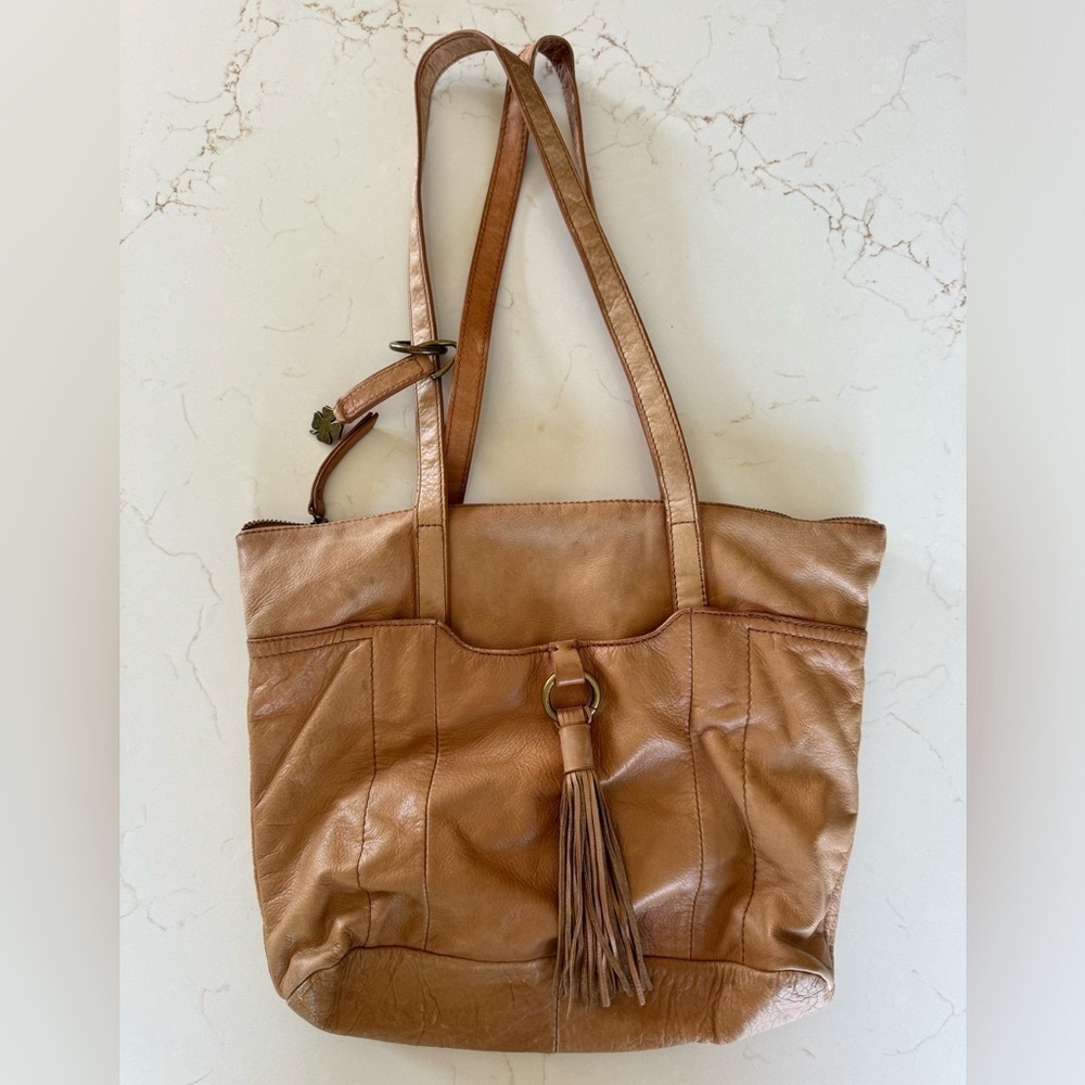 Lucky Brand Leather Shoulder Bag / Tan / Coastal Cowgirl